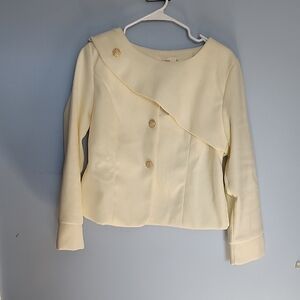 Elegant Cream Button-Up Jacket